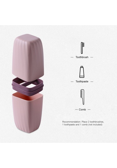 Reedark Seyahat Diş Fırçası Ve Macun Organizer, Çift Fonksiyonlu, Pp Malzeme, Taşınabilir, Detachable Tasarım. Mavi