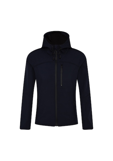 Ghassy Co.Kadın Su Rüzgar Geçirmez Softshell Mavi Spor Mont 500518795