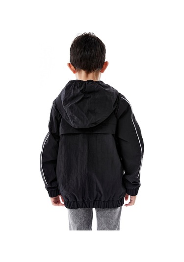 Benitto Kids Erkek Çocuk Kapüşonlu Yağmurluk 51362 Siyah