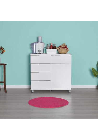 Diamond 5 Çekmeceli Tek Kapaklı Dolap - Lake Beyaz