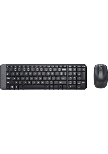 Mk220 Kablosuz Türkçe Klavye Mouse Seti - Siyah