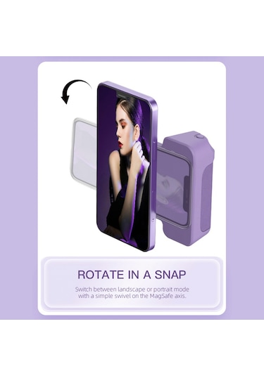 Springsun Manyetik Kablosuz Bt Stabilizörlü Selfie Tutucu & Stand - İphone/android Uyumlu Mor