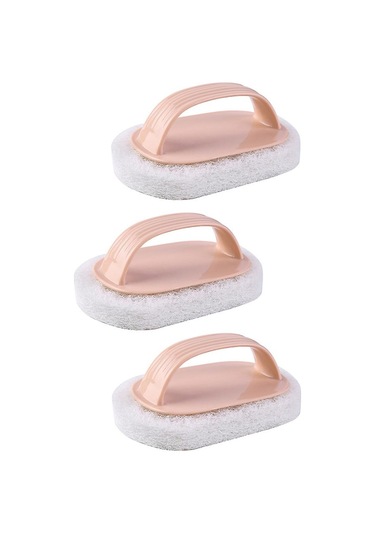 Mutfak Sünger Küvet Havuz Fırçası 3 Adet , Güçlü Ovma Bulaşık Yıkama Temizleme Fırçası-4