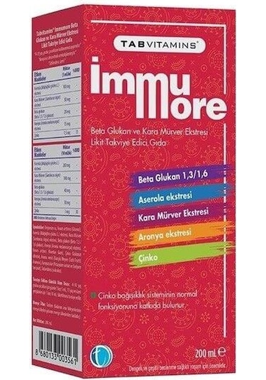 Tab Vitamins İmmumore Beta Glukan Likit 200ml