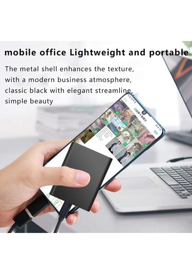 Teltree 2tb Solid State Harici Disk, 3.0 Hızlı, Telefon Ve Bilgisayar Uyumlu, Siyah, Taşınabilir Veri Depolama Aleti