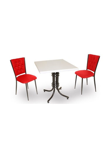 Beymobilya Buket Werzalit Kare Esb-Kapitoneli 2Li Mutfak Masa Takımı