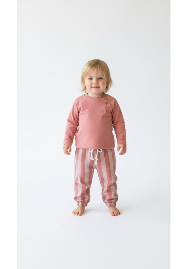 Miababy Çizgili Mummy&dadys Girl 2 Li Takım Pudra