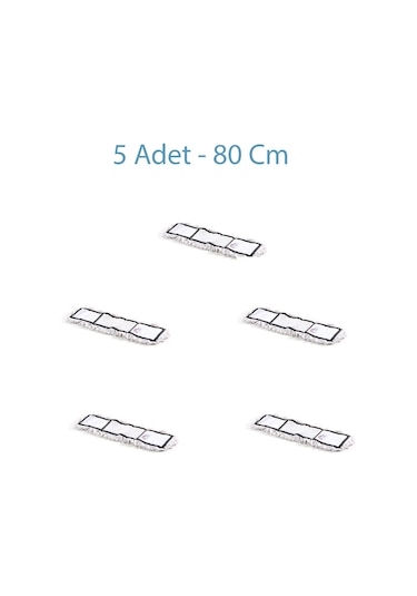 Ekol Yedek Nemli Mop Paspas Başlığı Beyaz 5 Adet 80 CM