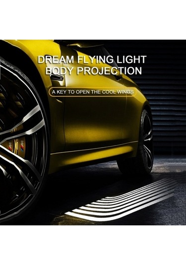 Wondernest 2 Adet Dc 8-36v Hayalet Gölge Melek Kanat Projeksiyon Lamba Araç Kapı Led Karşılama Işığı Beyaz Beyaz Işık