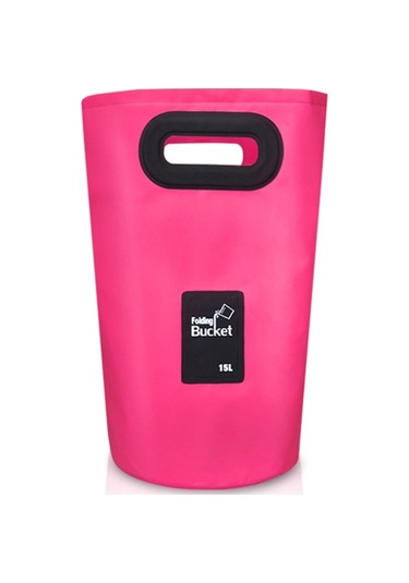 Sones Outdoor Taşınabilir Katlanır Lavabo Pvc Katlanır Kova, Kapasite: 15l Kırmızı Gül Kırmızı