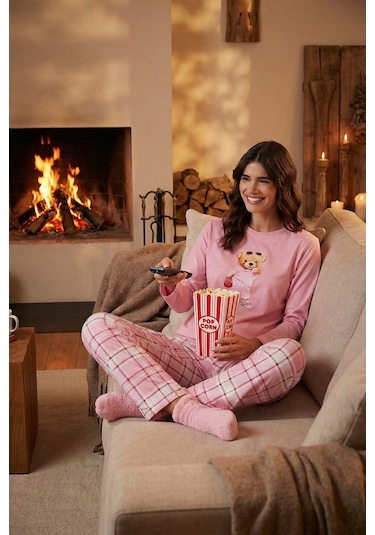 Lela Bayan Pijama Takımı 65723314 Pembe Pembe