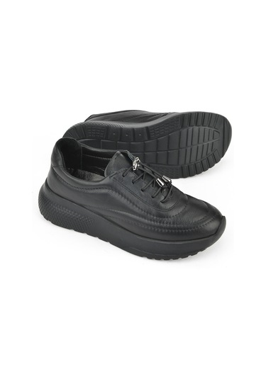 Ziya, Kadın Hakiki Deri Sneaker 1531050z2650f100k Siyah 1531050z2650f100k 000 Siyah