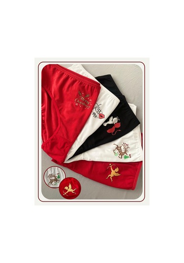 Alya Underwear Kadın Pamuklu Hipster - Slip Külot 5 Farklı Renk 1 Pakette Çok Renkli P51