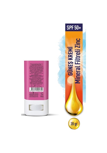 Eda Taşpınar Mineral Filtreli Pink Zinc Stick Güneş Kremi SPF50+ 20 G