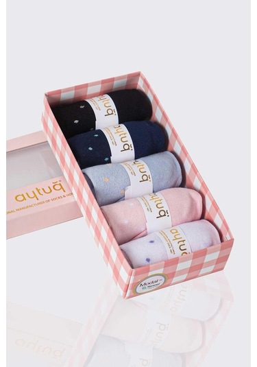 Aytuğ Kadın Modal 5 Çift Özel Kutulu Patik 33242