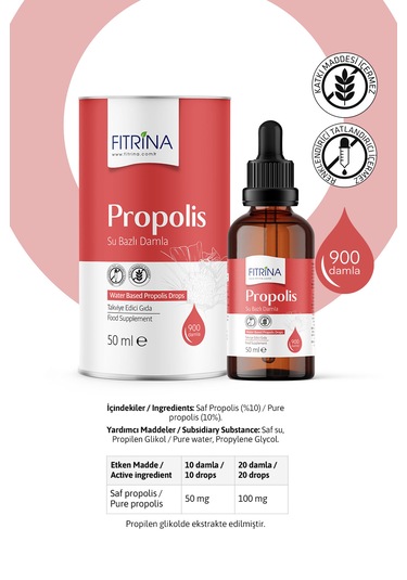 Fıtrina Propolis Su Bazlı Damla 50 ML