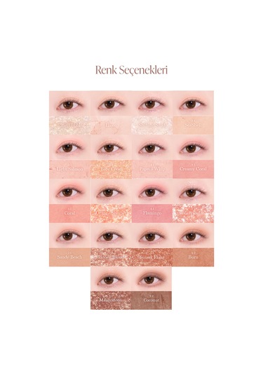 Dasique Mat Ve Işıltılı Renk Seçenekleri Sunan Far Paleti Shadow Palette 23 Summer Coral 23 Summer Coral