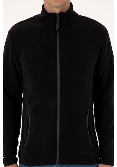 U.S. Polo Assn. Erkek Regular Fit Siyah Polar Örme Hırka 50313779-VR046