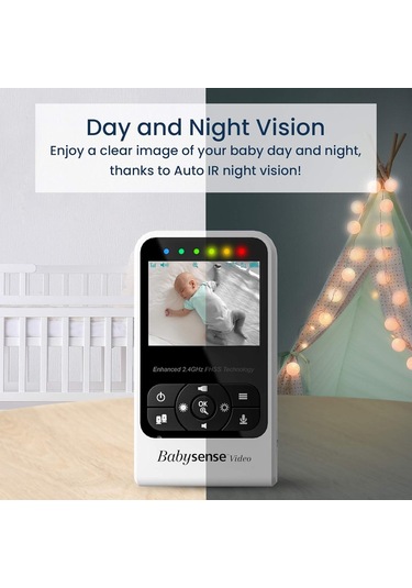 Babysense V24r Video Bebek Monitörü Kamera Ve Ses, Uzun Menzil