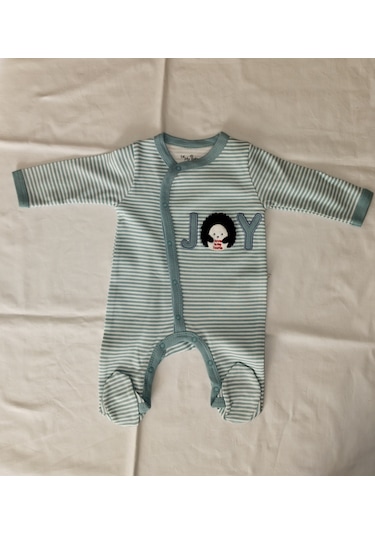 Egişbaby Erkek Bebek Joy Nakışlı Tulum Açık Mavi