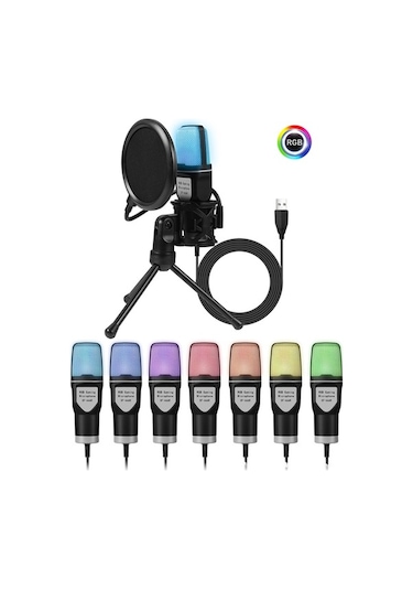 Diğer Yanmaı Sf-666r Usb Rgb Kondenser Mikrofon, Podcast Kayıt Stüdyo Mic, Pc/dizüstü İçin 681100236a