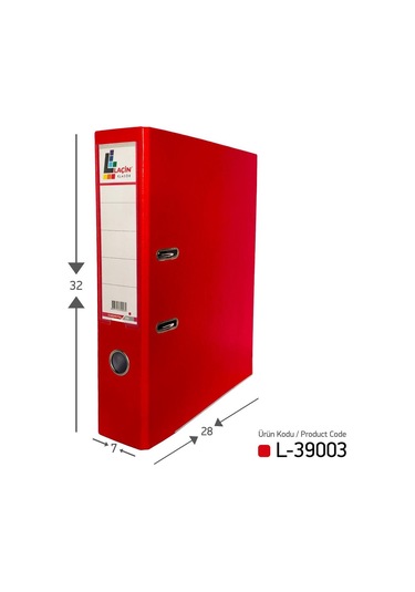 Laçin Klasör Kırmızı Geniş 24 Adet 1 Koli