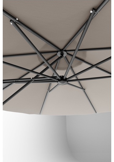 Bahçe Balkon Cafe Şemsiye 290x290 Cm Katlanır Ekru