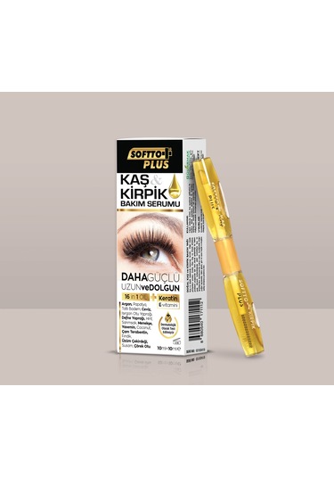 Softto Plus Doğal Kaş Kirpik Bakım Serumu 10Ml+10Ml