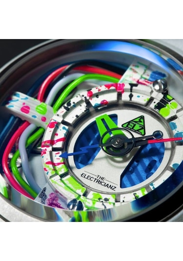 The Electricianz The Neon Z Black & White - Arty Edıtıons Unisex Kol Saati