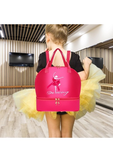 Suntek Bale Dans Sırt Çantası Sporları Seyahatleri İçin Gül Kırmızısı