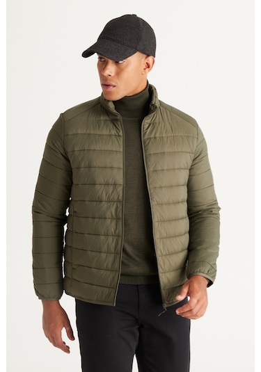 Ac&Co / Altınyıldız Classics Standart Fit Normal Kesim Dik Yaka Erkek Mont Haki