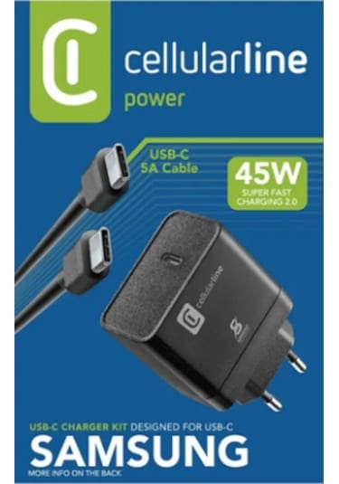 Cellular Line Süper Fast Charge Pd 45w Şarj Kiti Adaptör + Kablo