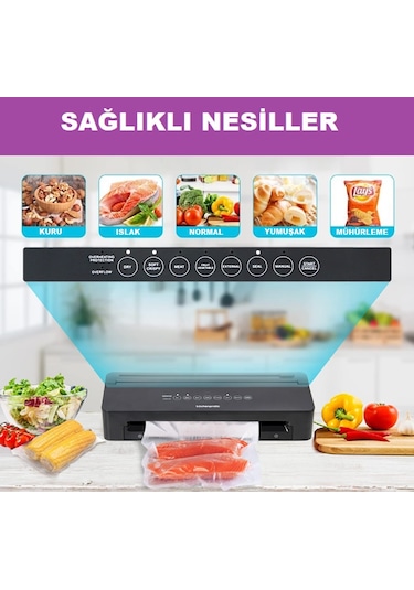 Küchen Pratic VS8010 Ev Tipi Elektrikli Vakum Makinesi + 10 Adet Vakum Poşeti
