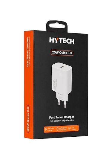 Hytech Hy-xt60 20w 3.0a Hızlı Şarj Adaptörü Siyah