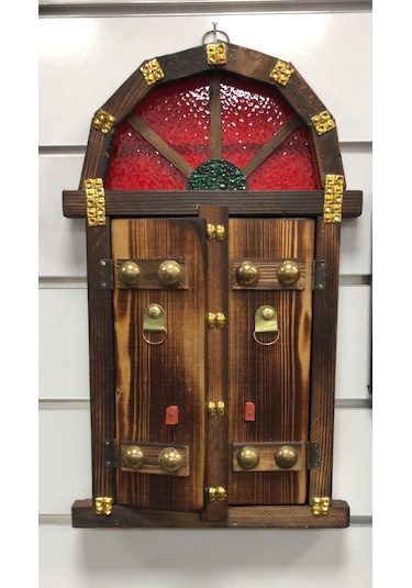 Lebron Vintage Ahşap Kapaklı Ayna 40x25 Cm