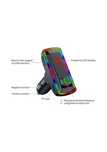 F11 Usb Şarj Araba Oynatıcı Mavi Diş Fm Verici Araba Mp3 Çalarlar