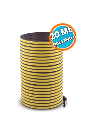 Kahverengi Kapı Pencere Bandı Fitili Yapışkanlı Soğuk Izolasyon 10x2 20 Mt