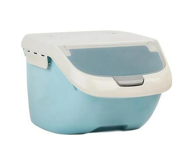 Mavi 6 Kg Pirinç Tahıl Saklama Kutusu Mühürlü Nem Geçirmez Pet Gıda Depolama Konteyner Küf Anti Oksidasyon Mutfak Eşyaları Şişeler, Kavanozlar Ve Amp Kutular 500ml