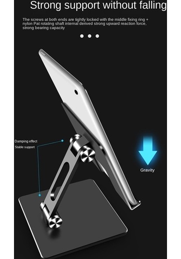 Tongxida Cbtx Mt-134 Ayarlanabilir İpad/huawei/samsung Tablet Standı - Masaüstü Kaymaz Tutucu - Gümüş Gümüş