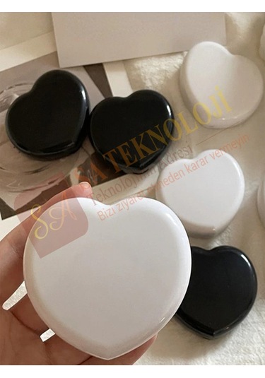 Lionsa Lens Kutusu Ve Takma Aparatı Seti Aynalı Kalp-beyaz