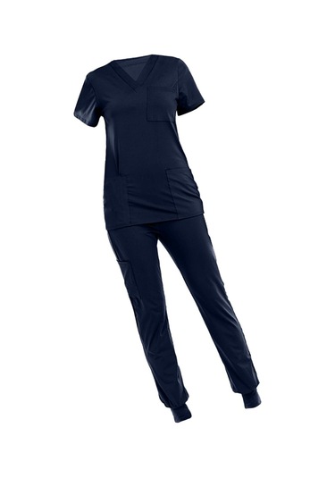 Dolıty Çok Cepli V Yaka İş Elbisesi Ile Nefes Xl-koyu-mavi