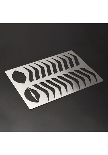 Wezone Stainless Steel Göz Kaşı Ve Dudak Desen Şablonu - Profesyonel Ve Başlangıç Seviyesi İçin Uygun, Tekrarlı Kullanım, Hassas Şekillendirme
