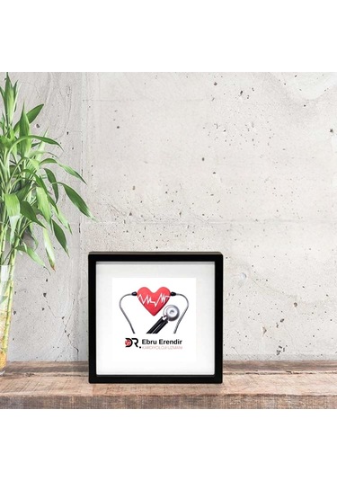 Doktorlara Özel Yapışkanlı Sök Tak Paspartulu Pola Çerçeve 1 Adet