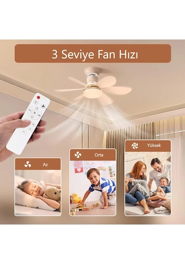 Cata 82 W Karayel Fanlı Led Ampul - Kumandalı - E27 - Ct-1155