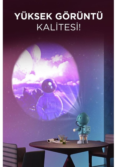 Torima Lw-37 Mavi Astronot Projektör Gece Lambası