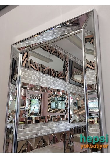 Ayna Çerçeveli Model Gümüş Renk Boy Aynası Gümüş