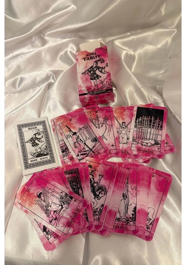 Auro Tarot Orjinal Tarot Kart Aura Tarot Destesi Ve Kitabı Pembe