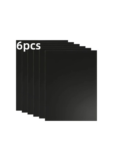 Trendooze 6li Paslanmaz Siyah Yapışmaz Fırın Izgara Tost Makinesi Fritöz Kağıdı Ev Yemekleri İçin