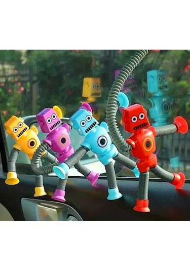 Işıksız Vantuz Yapışkan Teleskobik Robot Eğitici Figür Oyuncak