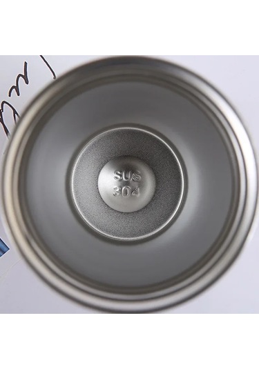 380/510 Ml Termos Kahve Kupa Paslanmaz Çelik Kahve Fincanı Sıcaklık Göstergesi White Portable Rope 380ml White Portable Rope